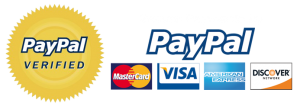 We accept PayPal, VISA, MasterCard and are PayPal verified.